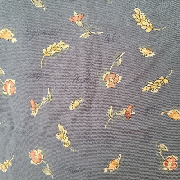 Eddie Bauer Tall L Rayon Blue Floral Maxi Dress Modest Church Home School Mom - Picture 5 of 6